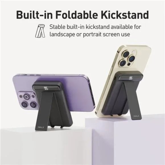 MAG-X Magnetic Wireless Power Bank with Stand, 5000mAh Portable Charger - Picture 4 of 7